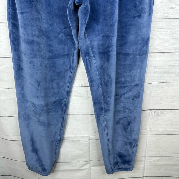 Athleta Girl XXL 16 Velour Fleece Feelin Good Jogger Pull On Pants Blue 631506 - Picture 5 of 10
